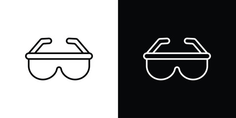 Safety glasses icons for UI elements. High-quality vector illustration.