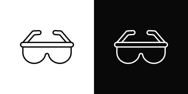 Safety glasses icons for UI elements. High-quality vector illustration.