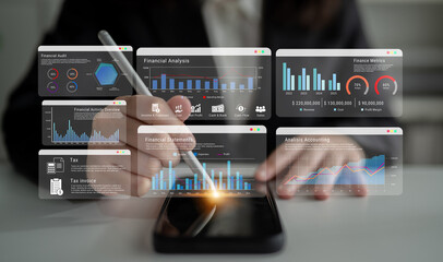 Financial dashboard improves data analytics reporting, performance tracking, and strategic decision...