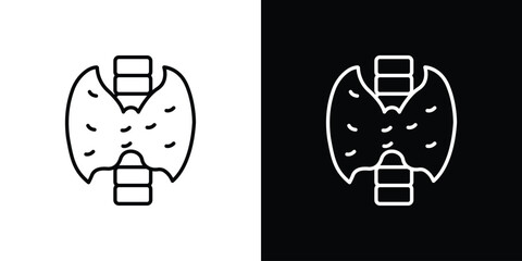 Thyroid gland icons for UI elements. High-quality vector illustration.