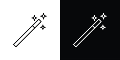 Wand icons for UI elements. High-quality vector illustration.