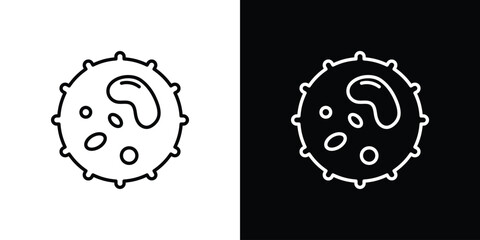 White blood cell icons for UI elements. High-quality vector illustration.