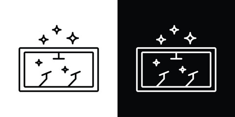 Windscreen icons for UI elements. High-quality vector illustration.