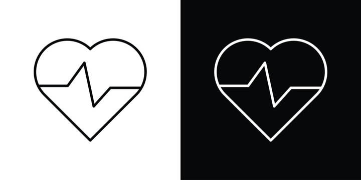 Wellbeing icons for UI elements. High-quality vector illustration.