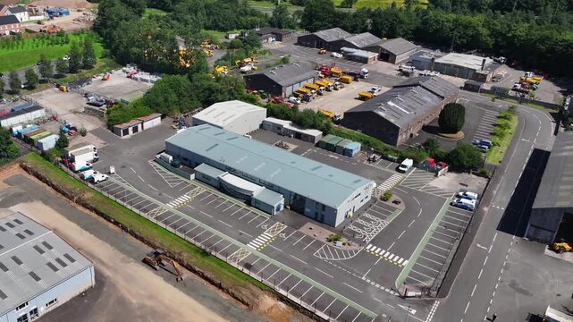 Aerial drone view of Northern Ireland Water in Ballymena Co Antrim Northern Ireland 12-09-2025