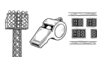 Illustration of wireless device and digital display with electronic components