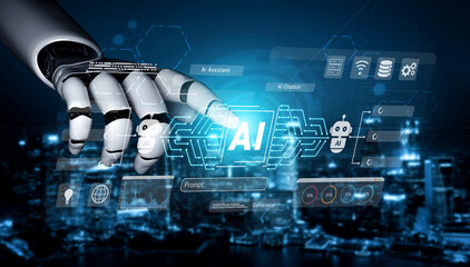 AI analyzing and processing data through neural systems, enabling intelligent chatbot communication and automated digital workflow management Parse