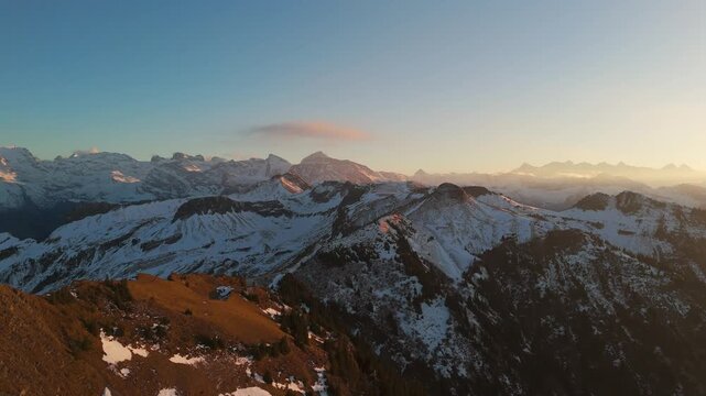 Arvigrat bei Sonnenuntergang