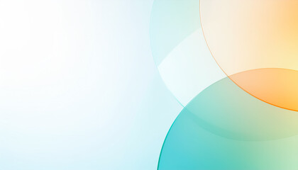 Translucent Overlapping Circles in Orange and Blue Tones for a Bright and Modern Abstract Composition