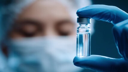 Discover the intricate process of vaccine preparation. This video highlights the vital role of healthcare professionals and their dedication to public health. AI.