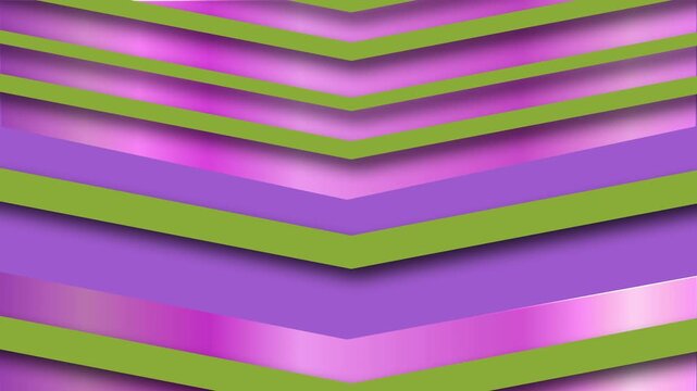 Animated motion background with an abstract art nouveau style chevron pattern colourful wallpaper or backdrop element suitable for a game show or lifestyle entertainment 4K