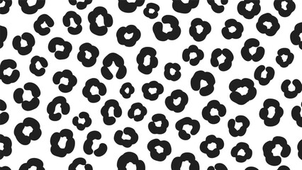 Seamless Leopard Print Pattern, Black and White Animal Spot Texture for Fashion and Design © PDWN Creative