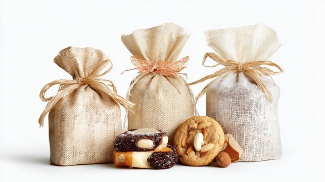 Purim Mishloach Manot Gift Set Isolated on White Background