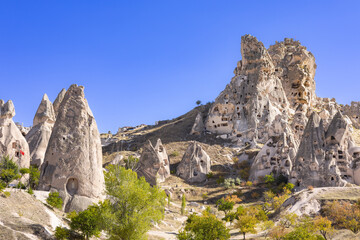 カッパドキアの顔のように見えるウチヒサール城