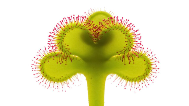 Drosera adelae isolated PNG, a carnivorous plant with sticky tentacles on transparent background, botanical curiosity for nature enthusiasts