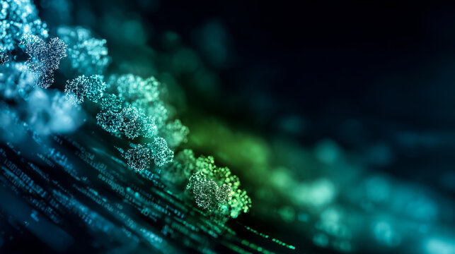 Futuristic Abstract Art Representing Cellular Structure and Nanotechnology - Powered by Adobe