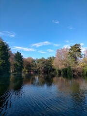 tranquility and relaxation in a park in Gijon, Asturias, Spain