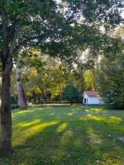 tranquility and relaxation in a park in Gijon, Asturias, Spain