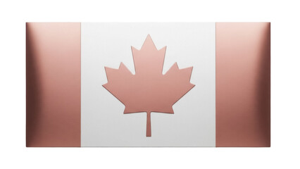 Canadian flag with maple leaf PNG isolated on transparent background, national symbol for Canada Day and patriotic designs