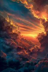 Celestial Conflagration. Generative AI
