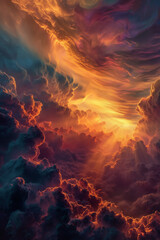 Celestial Conflagration. Generative AI
