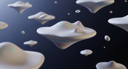 Abstract Floating Foam Islands