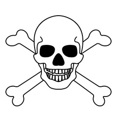 Skull crossbones illustration