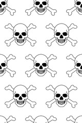 Skull crossbones pattern