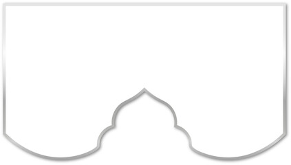 Ornamental Arch Dome with Metallic Silver Border © Mystikal Forest