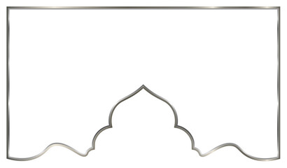 Ornamental Arch Dome with Metallic Silver Border © Mystikal Forest