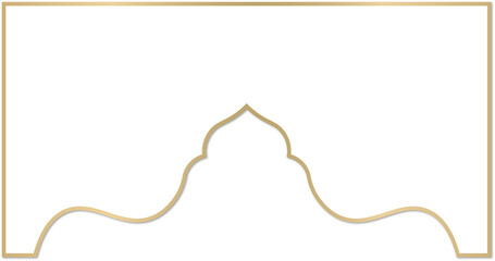 Ornamental Arch Dome with Metallic Gold Border © Mystikal Forest