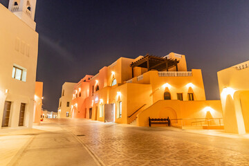 Evening view of Mina District of Doha, Qatar