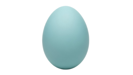 Pastel blue egg isolated PNG on transparent background, Easter egg design element for holiday decoration and spring celebration
