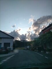 sunset colors in the Cantabrian coast in A Marina, Galicia, Spain