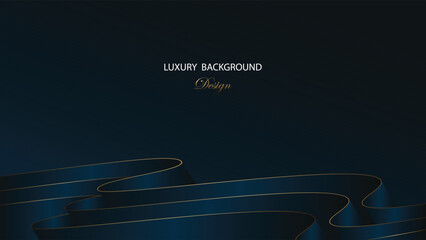 Blue abstract background vector design. Luxury blue background with fold paper decoration. Suit for banner, backdrop, award, certificate and others