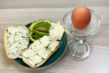 Wholesome Morning Breakfast Spread on Rustic Wooden Table