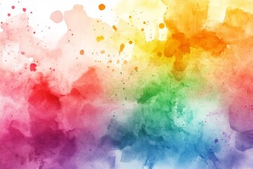 Dynamic burst of rainbow-colored watercolors blend seamlessly, evoking fluid motion and creativity. Background features abstract patterns. Neural network AI generated