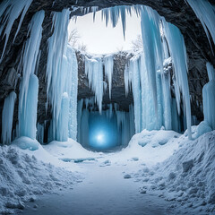 Winter wonderland ice cave