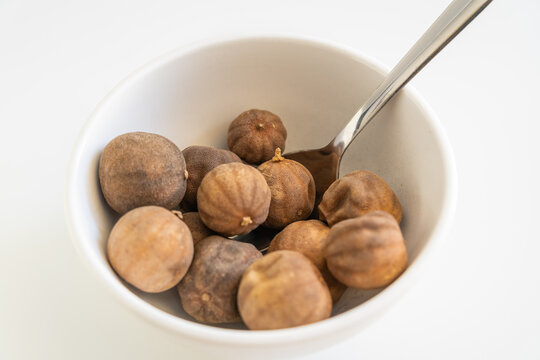 Sun-dried whole limes (loomi) for use as a zesty Middle Eastern and South Asian cooking spice