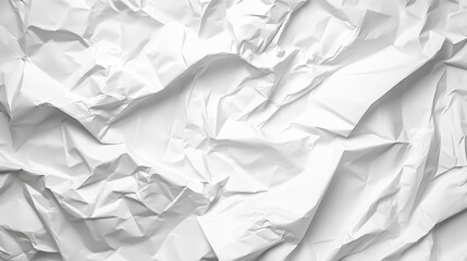 Obraz premium Crumpled White Paper Background with Subtle Textures and Soft Shadows for a Modern Aesthetic