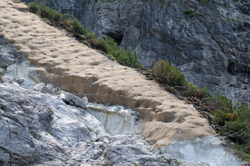 Erosionsschutz durch Bodenvernagelung, Hang Sicherung im Gebirge, &Ouml;sterreich