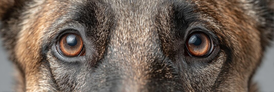 Adorable Belgian Malinois Portrait with Intense Gaze, Showcasing Loyalty and Companionship