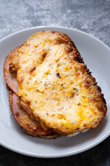 american ham and cheese toast