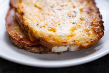 american ham and cheese toast