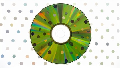Minimal DVD Disc with Subtle Polka Dot Pattern Isolated on White Background