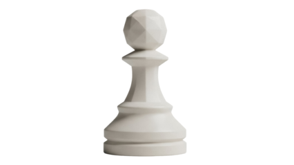 Pawn chess piece isolated PNG on transparent background, strategy game element for board games and design projects