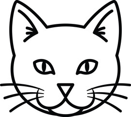 Fototapeta premium black cat head
