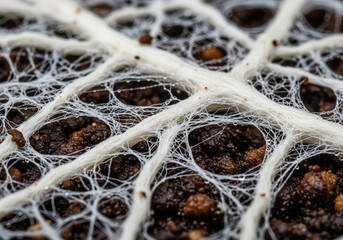 Mycelium root texture macro