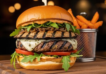Portobello mushroom burger