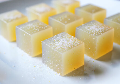 Agar agar jelly cubes